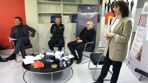 Patricia Cabaleiro, durante su charla ayer en FECA