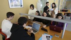 En laimagen de archivo, alumnos del grado de Xesti�n Industrial da Moda, que se imparte en Ferrol