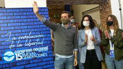 El presidente del PP, Pablo Casado, la presidenta de Madrid, Isabel Daz, y la nueva presidenta de Nuevas Generaciones, Beatriz Fanjul 