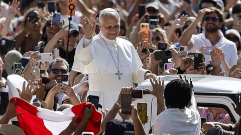 El papa Le�n XIV en la Plaza de San Pedro de Ciudad del Vaticano