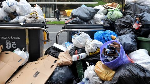 Basura en las calles de A Coru�a