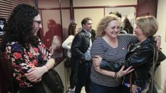 La candidata socialista al Congreso , Sonsoles Izquierdo, ayer en la sede del partido em Lugo