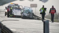 Muere al chocar con un cami�n en A Labrada