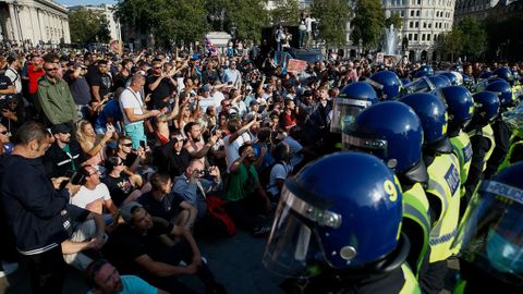 Manifestaci�n en Londres contra los confinamientos