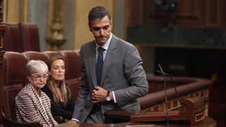 Pedro S�nchez, durante el pleno del Congreso que vot� los decretos en materia de vivienda.