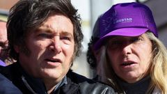Javier Milei y su hermana Karina, secretaria de la Presidencia de su Gobierno