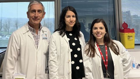 De izquierda a derecha, los doctores El�as Delgado, Jessica Ares y Carmen Lambert, todos ellos investigadores de la Universidad de Oviedo