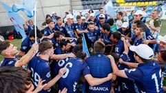 Los jugadores del Celta Integra, el curso pasado, en La Liga Genuine, de la que fueron campeones.
