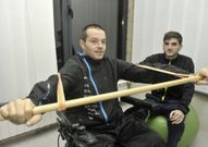 �lex Ferrad�s y Alberto Mouri�o preparando la marat�n. 