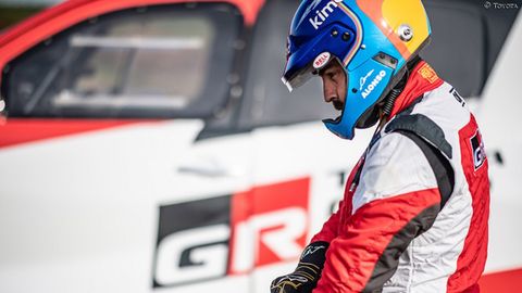 Alonso, durante su preparacin con Toyota en Polonia