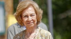 La reina em�rita Sof�a durante su visita a Lugo el pasado julio