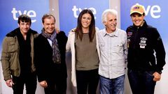 El actor Juan Jos Ballesta, el escritor Javier Sierra, la alpinista Edurne Pasabn, presentadora del espacio, el msico Kiko Veneno y la corredora de trial Laia Sanza