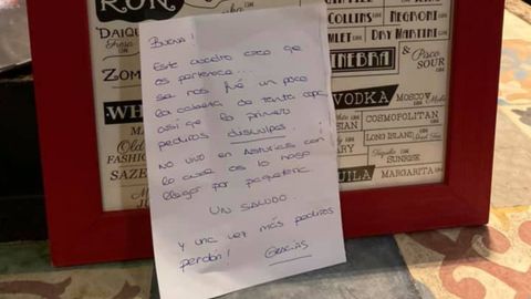 La carta que acompa�aba al cuadro recuperado