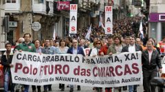 La manifestaci�n por el naval en Ferrol