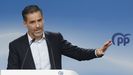Borja S�mper, portavoz del PP, en la rueda de prensa posterior al comit� de direcci�n del PP