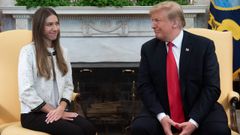 Fabiana Rosales, esposa de Guaid�, fue recibida por Trump en el despacho oval