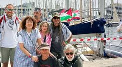 Los voluntarios embarcados en la flotilla a Gaza.