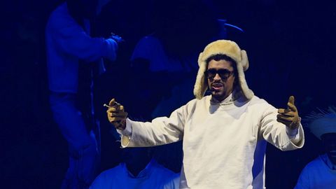 Bad Bunny, en el arranque de uno de sus conciertos en Puerto Rico, el pasado 20 deseptiembre