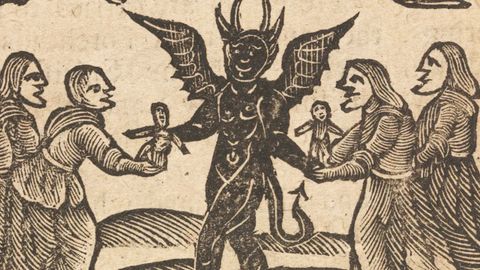 Imagen medieval de un rito de brujer�a. En Asturias existe el mito de la �guaxa�, una vampira responsable del adelgazamiento y muerte de una persona joven