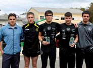 Miembros del CD San Paio en Cacheiras.