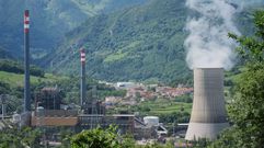 La central t�rmica de Soto de Ribera.La central t�rmica de Soto de Ribera