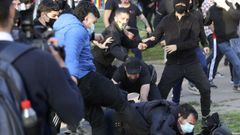 Cargas policiales en el acto de precampaña de Vox en Vallecas