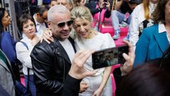 El presentador Jorge Javier V�zquez, con Yolanda D�az.