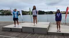 Manuela Lastra, en lo m�s alto del podio en Trasona.