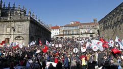 Vista de Praza da Quintana, onde rematou a manifestaci�n