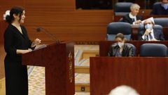 Ayuso, dirigi�ndose a la Asamblea de la Comunidad de Madrid durante la sesi�n de control celebrada este mi�rcoles