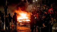 Protesta en la plaza de la Concordia de Par�s contra la reforma de las pensiones de Macron