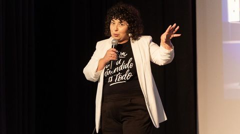 Leti da Taberna, na apertura do Festival de Humor da Laracha a pasada semana 