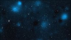 Esta imagen, que contiene casi 800.000 galaxias, del Telescopio Espacial James Webb de la NASA se superpone a un mapa de materia oscura, representado en azul. Los investigadores utilizaron datos del Webb para encontrar esta sustancia invisible mediante su influencia gravitacional sobre la materia ordinaria. 