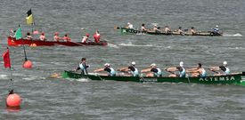 Doble �xito. Las dos traineras verdes del Club de Remo Puebla, ayer en Rianxo, lograron el pase a la gran final del auton�mico de trainerillas, que est� previsto que se dispute el pr�ximo fin de semana . 