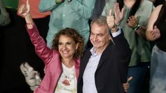 Su �ltimo acto p�blico, un mitin en Andaluc�a. La secretaria general del PSOE andaluz, Mar�a Jes�s Montero, y el expresidente Jos� Luis Rodr�guez Zapatero, la semana pasada en C�diz. 