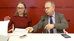 La concejala de Facenda, Marta Abal, y Xos Snchez Bugallo, en una foto de archivo