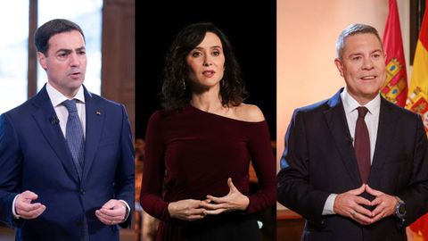 Imanol Pradales, Isabel D�az-Ayuso y Emiliano Garc�a-Page.