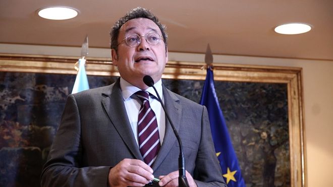 El fiscal general del Estado, Álvaro García Ortiz, en la clausura de la Escuela de Verano del Ministerio Fiscal en el Pazo de Mariñán