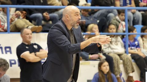Lino L&oacute;pez en un partido en A Malata este curso. 
