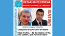 Cartel de SOS Desaparecidos que ofrece los datos de b�squeda de C�sar Rom�n el rey del cachopo