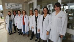 Personal del centro de salud de Ribadumia implicado en el proyecto