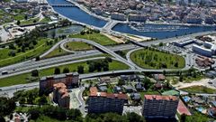 Enlace norte de la AP9 en Pontevedra, que se va a reforma por 11 millones de euros