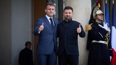 Emmanuel Macron y Volodmir Zelenski en el Elseo en una imagen de archivo.