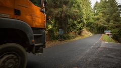 Parte de la carretera afectada