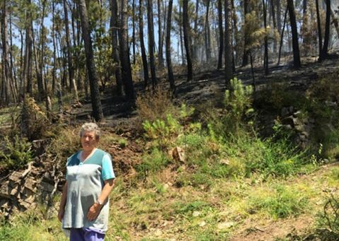 Carmen Francisco G�mez fue desalojada de su casa y se le quem� su finca. 