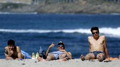 Primer d�a de playa en A Coru�a