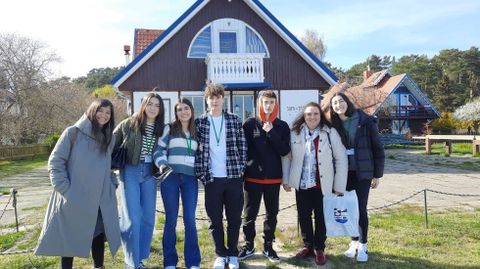 Participantes en el programa de intercambio europeo con el instituto de Meira