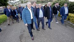 Sayns, en primer trmino, durante la comida con la que el PP lo homenaje a principios de ao
