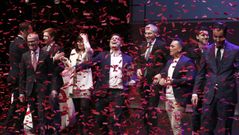 Imagen de una de las galas de entrega de los premios AJE Ourense