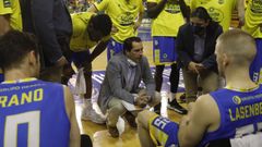 Arenas, en un momento del partido del ascenso